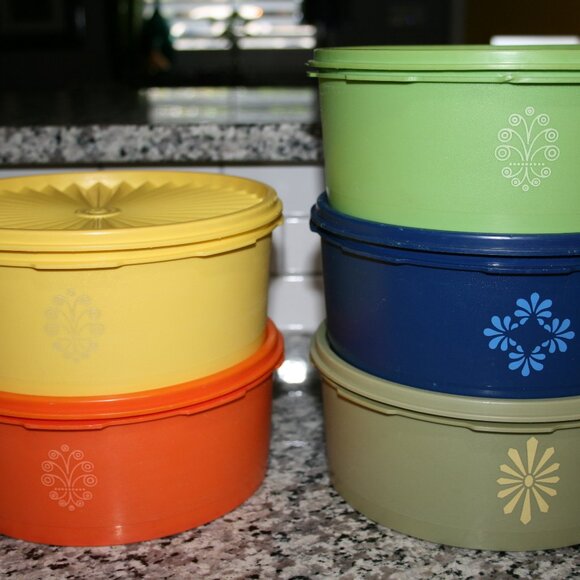 Tupperware Canister Set - Multi Color - Picture 1 of 3